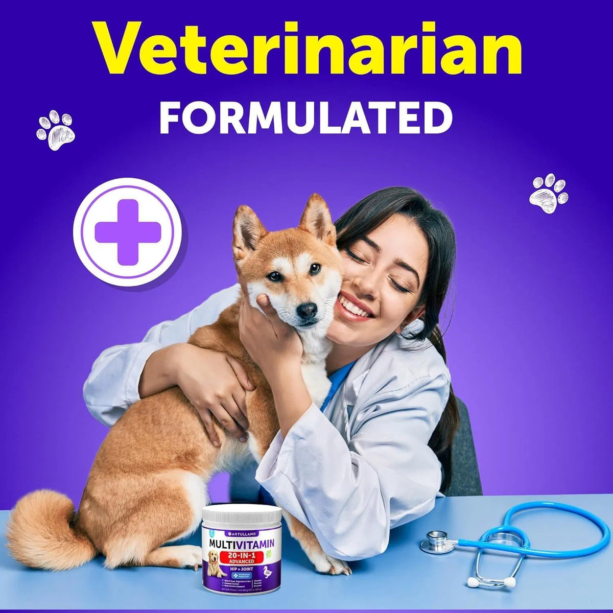 20-in-1 Dog Multivitamin Soft Chews – Duck Flavor, 120 ct