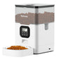 VOLUAS Automatic Cat Dog Feeder – Timed Dispenser, 4 Meals, Portion Control, Voice Recorder