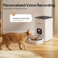 VOLUAS Automatic Cat Dog Feeder – Timed Dispenser, 4 Meals, Portion Control, Voice Recorder
