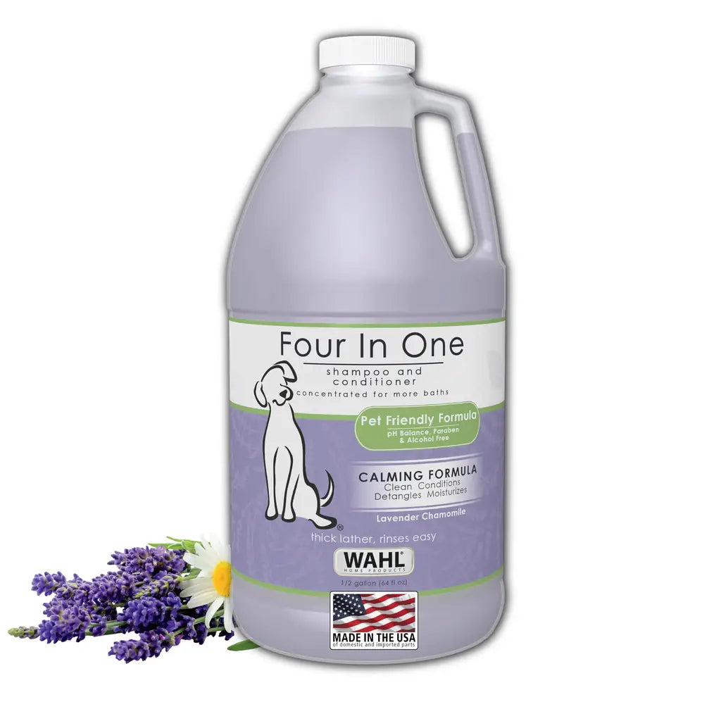 Wahl 4-in-1 Calming Dog Shampoo | Lavender Chamomile | 24oz & 64oz