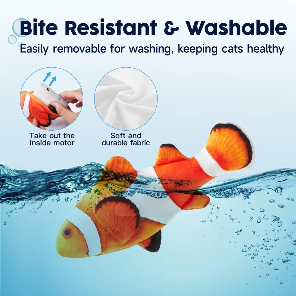 Wiggling Fish Cat Toy with Catnip - Floppy Kicker