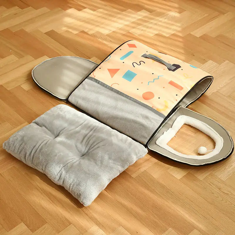 Cozy Corner Pet Bed - Semi-Enclosed Washable Dog & Cat House