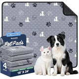 Washable Reusable Dog Training Pads 4-Pack Absorbent Non-Sli