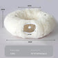 Plush Tunnel Cat Bed – Cozy Double-Layer Winter Nest