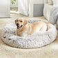 Western Home Calming Soft Round Dog & Cat Bed | Faux Fur Anti-Anxiety Cuddler