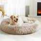 Western Home Calming Soft Round Dog & Cat Bed | Faux Fur Anti-Anxiety Cuddler