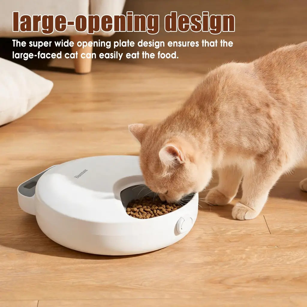 Bsemax Automatic Wet Cat Food Feeder with Ice Packs – 4-Meal Timed Dispenser for Cats & Dogs