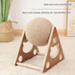 Wooden Sisal Cat Scratcher Ball – Scratch-Resistant Post