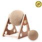 Wooden Sisal Cat Scratcher Ball – Scratch-Resistant Post