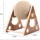 Wooden Sisal Cat Scratcher Ball – Scratch-Resistant Post