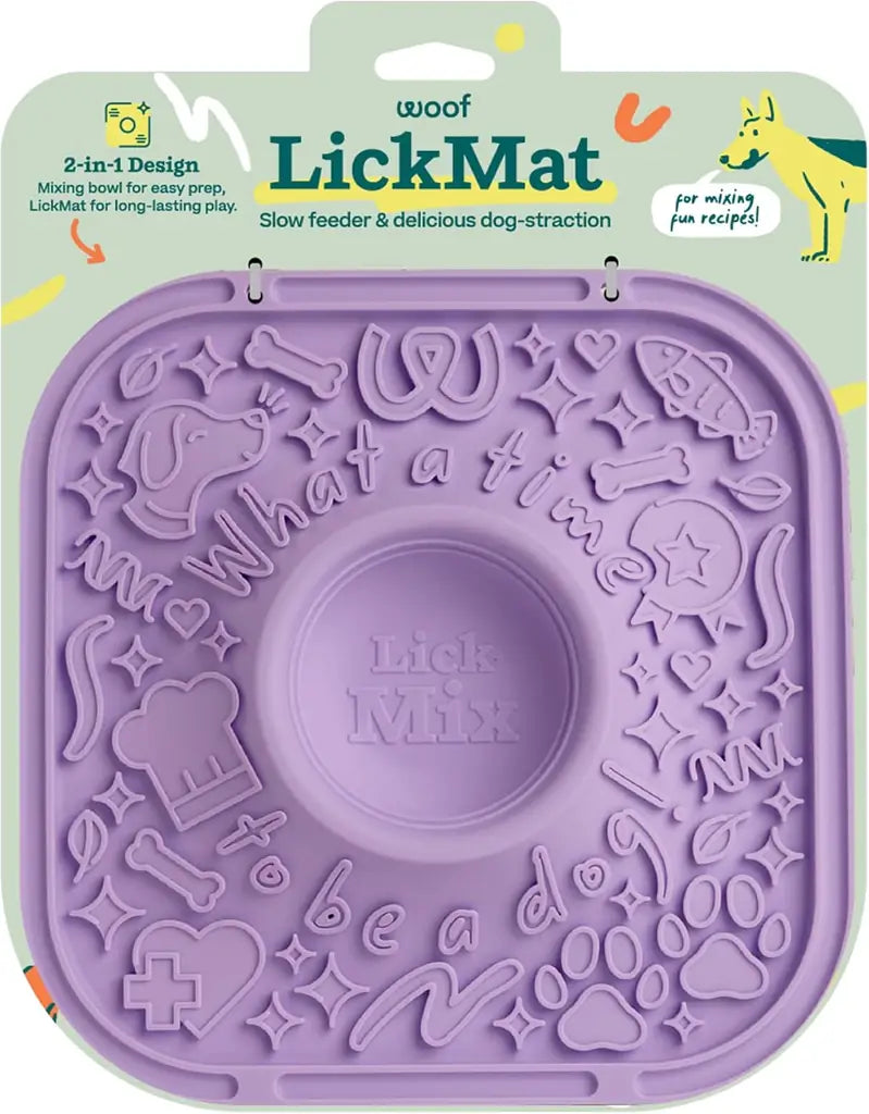 Woof LickMat Slow Feeder Mat for Dogs | BPA-Free Silicone, Non-Slip, Dishwasher Safe