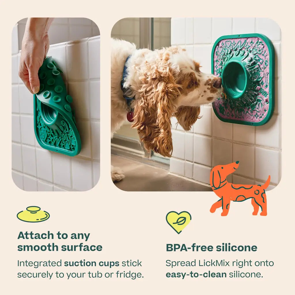 Woof LickMat Slow Feeder Mat for Dogs | BPA-Free Silicone, Non-Slip, Dishwasher Safe