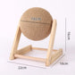 Wooden Sisal Cat Scratcher Ball – Scratch-Resistant Post