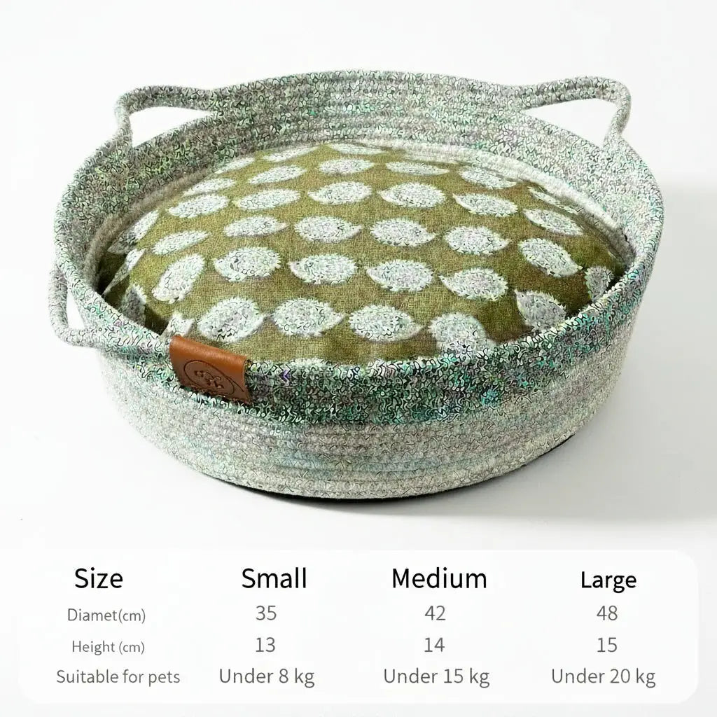 Woven Comfort Nest - All-Season Rattan Pet Bed