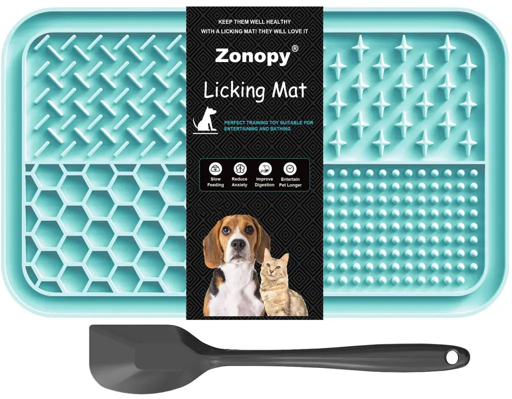 Dog Lick Mat for Anxiety Relief — Zonopy Slow Feeder Licking Mat with Suction Cups