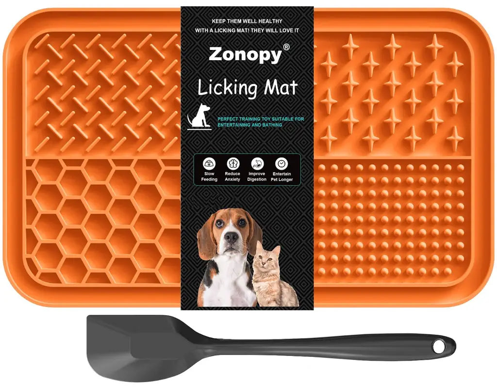 Dog Lick Mat for Anxiety Relief — Zonopy Slow Feeder Licking Mat with Suction Cups